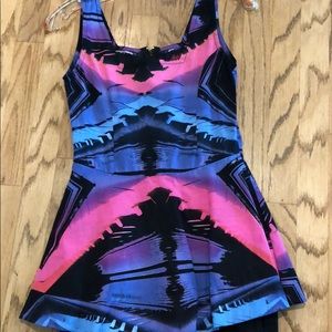 Watercolor print dress